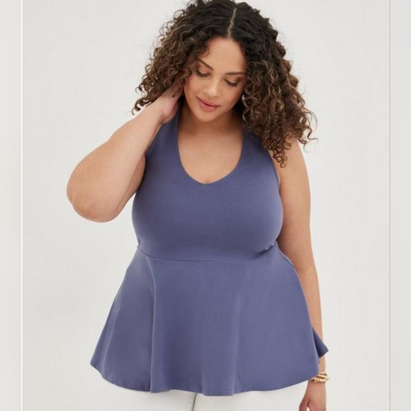 torrid Tops - Foxy Halter Neck Peplum Top